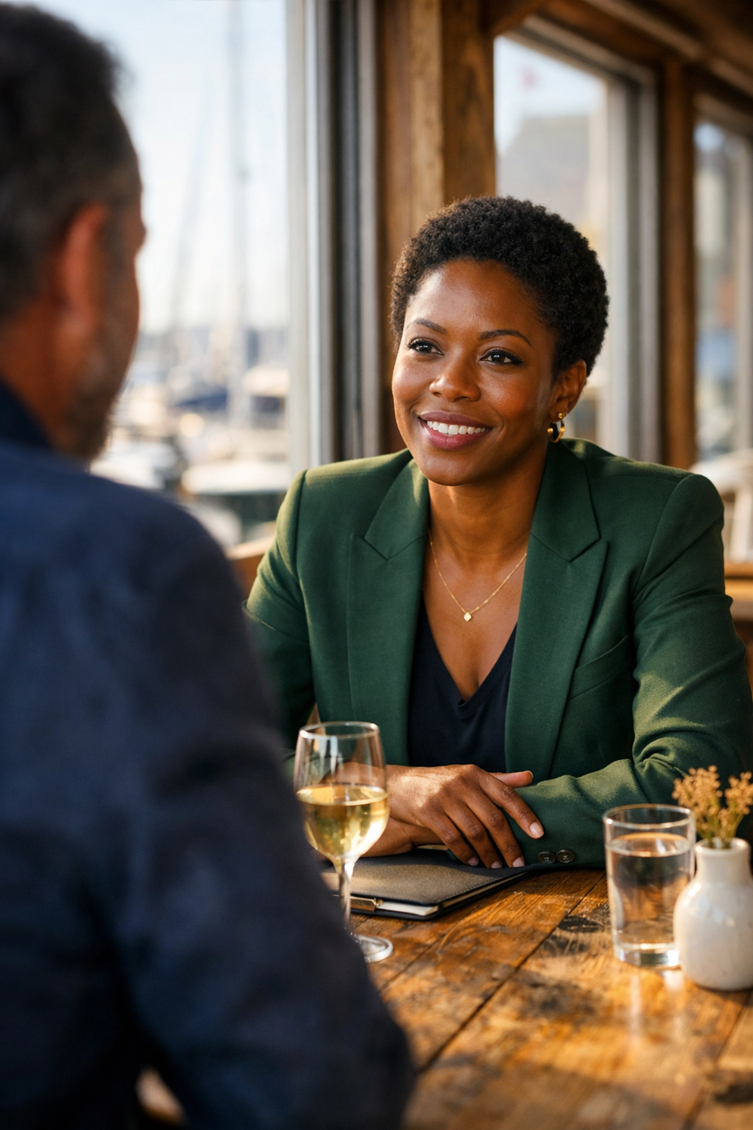 Advisor discussing a custom restaurant insurance Northern Kentucky strategy with a local business owner.