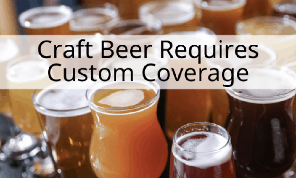 Craft Beer Requires Custom Coverage - Close-up of Many Beer Glasses